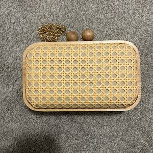 Clutch bag with removable string brand new never been used